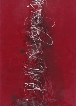 Quotation|<br />
The world belongs to the energetic.<br />
- Ralph Waldo Emerson 個展「GUSH OUT」出展作品。The Energetic 01