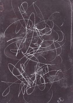 Quotation|<br />
The world belongs to the energetic.<br />
- Ralph Waldo Emerson 個展「GUSH OUT」出展作品。The Energetic 03