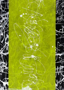 Quotation|<br />
The world belongs to the energetic.<br />
- Ralph Waldo Emerson 個展「GUSH OUT」出展作品。The Energetic 02